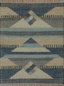 Bohemian Blue/Navy Wool Area Rug: Mafi Signature Bohemian KILIM-2 (Flat-Woven Area Rug)