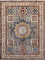 Traditional Multi Wool Area Rug: Karachi Lahore 19: Multi/Gold (Hand-Knotted Area Rug)