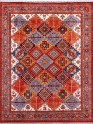 Bohemian/Traditional Multi Wool Area Rug: Karachi Lahore 21299: Multi (Hand-Knotted Area Rug)