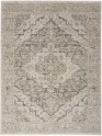 TraditionalWhite/Ivory Area Rug: Revival Lake Nasser 181240: Ivory/Taupe (Power-Loomed Area Rug)