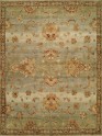 Transitional Blue/Navy Wool Area Rug: Regal Modern Relic 1813265: Teal (Hand-Knotted Area Rug)