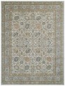 Traditional Ivory/White Area Rug: Regal Maison Quartz 1813069: Ivory/Sky (Power-Loomed Area Rug)