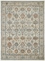 Traditional Ivory/White Area Rug: Regal Maison Quartz 1813579: Ivory/Ivory (Power-Loomed Area Rug)