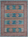 Bohemian Blue/Navy Wool Area Rug: Regal Mission Viejo 1813527: Blue (Hand-Knotted Area Rug)