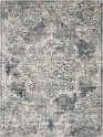 Transitional/Traditional White/Ivory Area Rug: Madison Morgan 13135674: Ivory/Teal (Power-Loomed Area Rug)