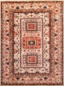 Bohemian/Traditional Yellow/Gold Wool Area Rug: Karachi Mughal 2: Gold (Hand-Knotted Area Rug)