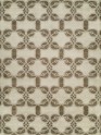 Modern Ivory/White Wool Area Rug: Regal Paris France 1816753: Cream/Brown (Handmade Area Rug)
