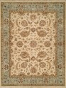 Traditional Ivory/White Wool Area Rug: Regal Phocelia 1816889: Ivory/Blue (Hand-Knotted Area Rug)