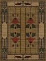 Modern/Bohemian Green Wool Area Rug: Stickley Garden Window RU-1525 (Hand-Knotted Area Rug)