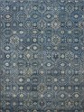 Traditional Blue/Navy Wool Area Rug: Antiquity Renaissance Charm 1135404: Denim/Ivory (Hand-Knotted Area Rug)
