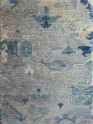 Traditional Grey/Silver Wool Area Rug: Antiquity Renaissance Charm 1137604: Grey/Teal (Hand-Knotted Area Rug)
