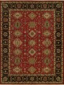 Traditional/Bohemian Red/Burgundy Wool Area Rug: Regal Sudan 1819572: Red/Black (Handmade Area Rug)