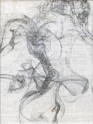 Contemporary Grey/Silver Wool Area Rug: Modern Masters Art Nouveau Sombra 13190: Smoke (Hand-Knotted Area Rug)