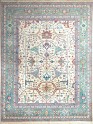 Traditional Ivory Wool Area Rug: Summit South Bay 1919601: Ivory/Green (Hand-Knotted Area Rug)