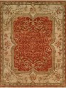 Traditional Orange/Rust Wool Area Rug: Regal Tuscan Cruise 1820306: Rust/Ivory (Hand-Knotted Area Rug)