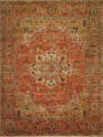 Traditional Orange/Rust Wool Area Rug: Regal Theology 1820283: Rust/Rust (Hand-Knotted Area Rug)