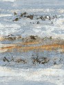 Modern/Transitional Blue/Navy Wool Area Rug: Third and Wall K. Nari Winter Waves I UNAR-254 (Hand-Knotted Area Rug)