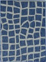 Modern/Indoor-Outdoor Blue/Navy Area Rug: Madison Providence 13163675: Blue/Grey (Power-Loomed Area Rug)