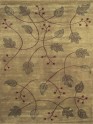 Transitional Yellow/Gold Wool Area Rug: Stickley Falling Leaves RU-1070 (Hand-Knotted Area Rug)