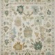 Traditional Beige/Tan Wool Area Rug: Regal Aaron 181509: Vintage Ecru/Greens (Hand-Knotted Area Rug)