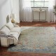Traditional Blue/Navy Wool Area Rug: Regal Aficionado 181482: Vintage Denim/Sand (Hand-Knotted Area Rug)