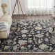 Transitional/Transitional Charcoal/Black Wool Area Rug: Regal Akasha 181624: Ebony (Hand-Knotted Area Rug)