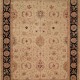Traditional Ivory/White Wool Area Rug: Regal Babalonian 182685: Ivory/Black (Hand-Knotted Area Rug)