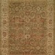 Traditional Green Wool Area Rug: Regal Babalonian 182895: Green/Ivory (Hand-Knotted Area Rug)