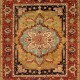Traditional Yellow/Gold Wool Area Rug: Regal Baltic Grove 182705: Gold/Rust (Hand-Knotted Area Rug)