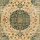 Traditional Beige/Tan Area Rug: Madison Cascade 1338044: Sand/Teal (Power-Loomed Area Rug)