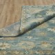 Traditional Blue/Navy Wool Area Rug: Regal Cavallo 183066: Vintage Teal (Hand-Knotted Area Rug)