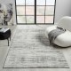 Modern/Bohemian Grey/Silver Area Rug: Regal Cosmic Storm 183230: Silver (Power-Loomed Area Rug)