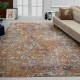 Modern/Transitional Orange/Rust Area Rug: Regal Crater Mountain 183351: Spice/Grey (Power-Loomed Area Rug)