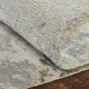 Transitional/Modern Grey/Silver Wool Area Rug: Regal Erasure 185673: Pearl Grey/Soft Blues (Hand-Knotted Area Rug)