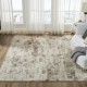 Transitional/Modern Multi Wool Area Rug: Regal Estelle 185065: Earth Tones/White (Handmade Area Rug)