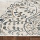 Traditional White/Ivory Area Rug: Madison Geena 1374307: Ivory/Teal (Power-Loomed Area Rug)