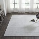 Transitional/Modern Ivory/White Wool Area Rug: Regal Harbor Days 188622: White/Granite (Handmade Area Rug)