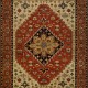 Traditional Orange/Rust Wool Area Rug: Regal Happy Rhythm 188280: Rust/Rust (Hand-Knotted Area Rug)