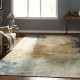 Transitional/Modern Blue/Navy Wool Area Rug: Regal Issaquah Treasures 189152: Sky/Sand (Hand-Knotted Area Rug)