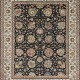 Traditional Charcoal/Black Wool Area Rug: Mafi Signature Khanna KH-1020 (Hand-Knotted Area Rug)