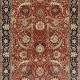 Traditional Red/Burgundy Wool Area Rug: Mafi Signature Khanna KH-1112 (Hand-Knotted Area Rug)