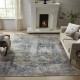 Traditional/Transitional Grey/Silver Area Rug: Regal Klondike 1811733: Grey Tones/Azure (Power-Loomed Area Rug)