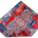 Traditional/Modern Blue/Navy Wool Area Rug: Karachi Lahore 20393: Blue/Multi (Hand-Knotted Area Rug)