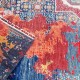Traditional/Modern Blue/Navy Wool Area Rug: Karachi Lahore 20393: Blue/Multi (Hand-Knotted Area Rug)