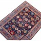 Bohemian/Traditional Blue/Navy Wool Area Rug: Karachi Lahore 21303: Light Blue/Ivory (Hand-Knotted Area Rug)