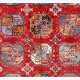 Bohemian/Traditional Red/Burgundy Wool Area Rug: Karachi Lahore 4824: Red (Hand-Knotted Area Rug)