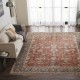 Traditional Orange/Rust Wool Area Rug: Regal Lake Roosevelt 1812618: Brick/Graphite (Hand-Knotted Area Rug)