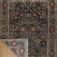 Traditional Charcoal/Black Wool Area Rug: Mafi Signature Mashad MASHAD-04 (Hand-Knotted Area Rug)
