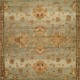 Transitional Blue/Navy Wool Area Rug: Regal Modern Relic 1813265: Teal (Hand-Knotted Area Rug)