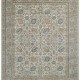 Traditional Ivory/White Area Rug: Regal Maison Quartz 1813069: Ivory/Sky (Power-Loomed Area Rug)